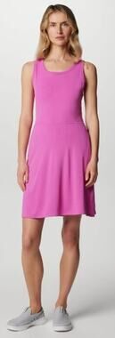 Columbia Women Small Pink Criss Cross Racer Back Built- in- Bra Gorpcore Dress